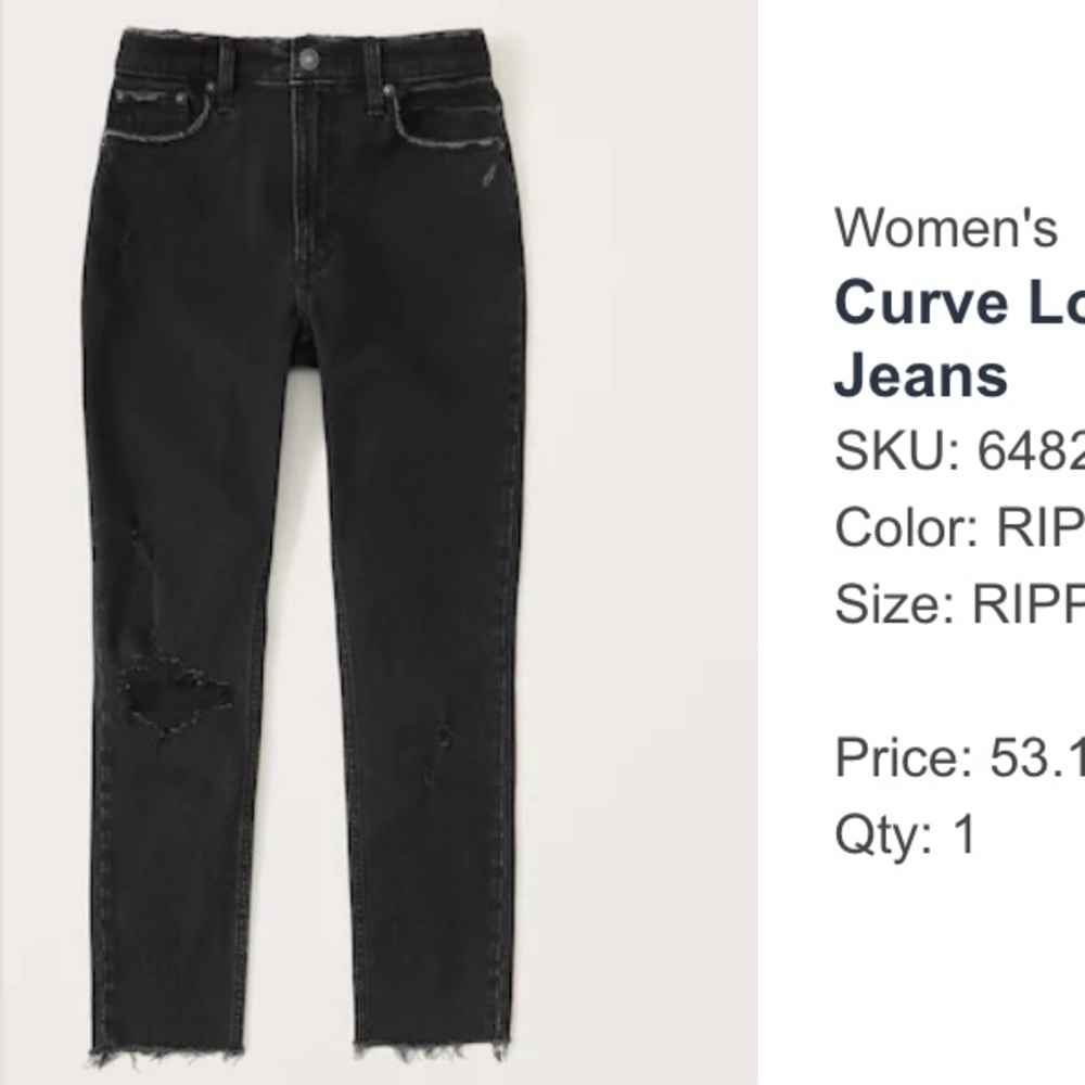 Abercrombie curve love high rise skinny